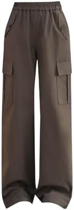 Weekend Essential Cargo Pants for Girls Checked Design Wide-Leg elevate Style
