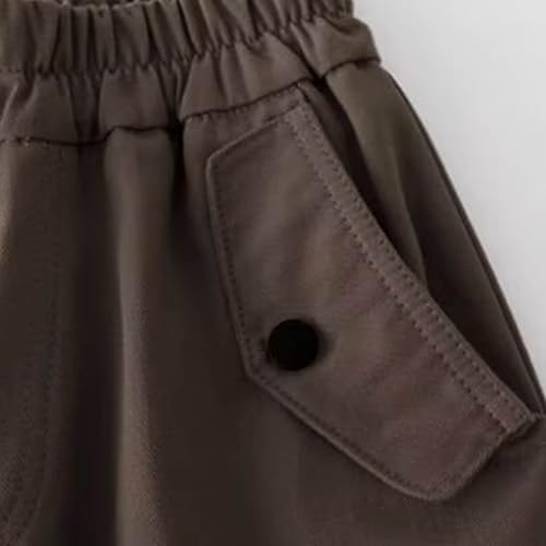 Weekend Essential Cargo Pants for Girls Checked Design Wide-Leg elevate Style