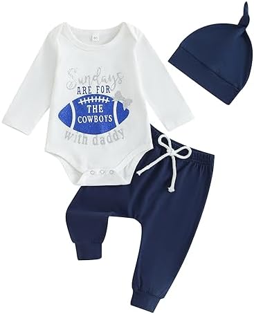 Newborn Baby Boy Football Outfit Fun for Football Sundays with Daddy