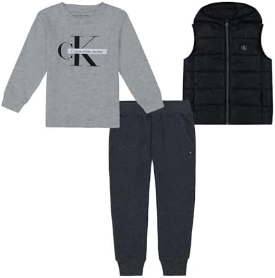 Stylish Puff Vest Set for Little Ones