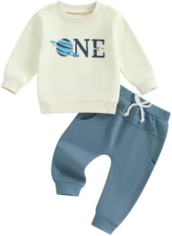 Pudcoco Space First Birthday Surprise Baby Set