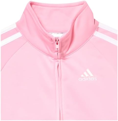Adidas Little Girls Zip Front Classic Tricot Jacket and Joggers Set