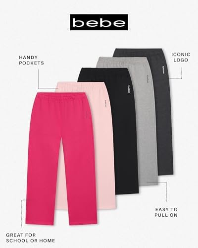 Bebe Girls Wide Leg Sweatpants