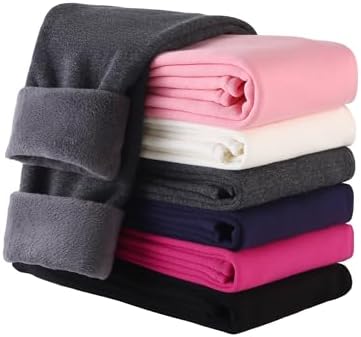 StyleSavvy Girls Winter Leggings Thick Cotton Fleece Lined Pants for 4-12Y