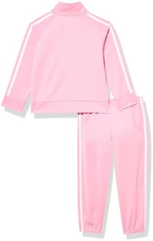 Adidas Little Girls Zip Front Classic Tricot Jacket and Joggers Set