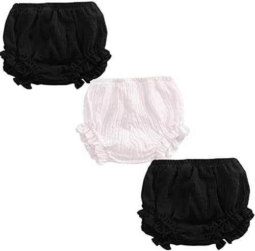 3-Piece Reusable Cotton Bloomer Shorts for Babies Soft and Stretchy