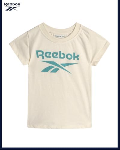 Reebok Baby Girls Set Cozy Fleece Graphic Tee for Little Ones