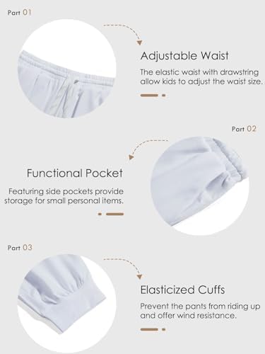 Haloumoning Girls Sweatpants Soft Athletic Lounge Joggers High Waist Casual Trousers