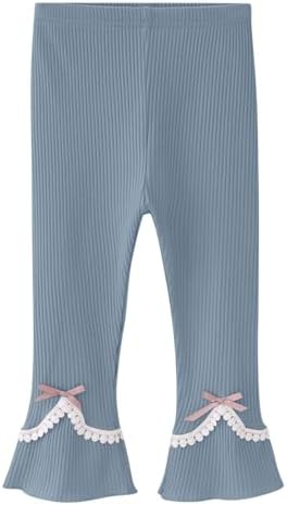 Cute Bow Leggings for Girls 2-9 Years Summer Soft Cotton