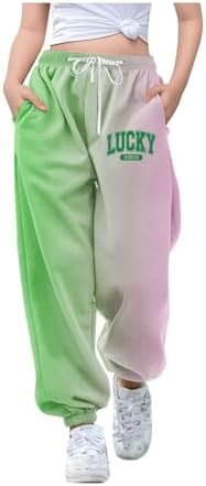 St Patricks Day Kids High-Waisted Sweatpants with Pockets