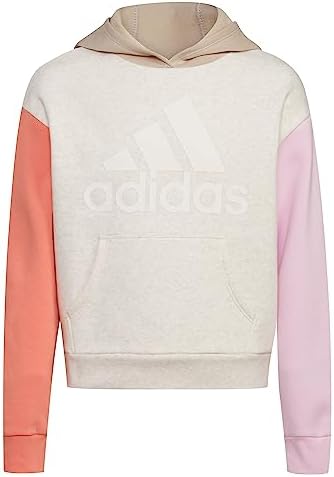 Adidas Girls Gradient Fleece Pullover Hoodie Layered for Warmness and Style