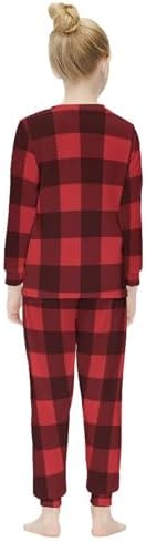 MEIKKO Girls Active Base Layer Set Gingham Red Black
