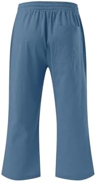 Cute Girls Capri Pants with Elastic Waist and Pockets