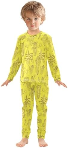 Cute Long Sleeve Pajama Set for Kids - Soft Cotton Spandex Sleepwear