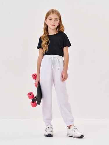 Haloumoning Girls Sweatpants Soft Athletic Lounge Joggers High Waist Casual Trousers