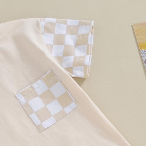 Cute Baby Summer Outfits Plaid Patchwork Elastic