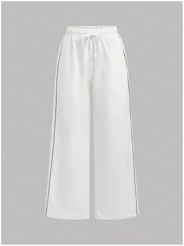 WDIRARA Girls Lightweight ContrastPanted Workout Pants