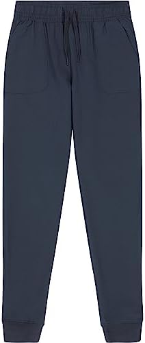 IZOD Girls School Uniform Jogger Pants with Elastic Waistband and Drawstring Closure