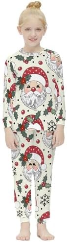 Girls Thermal Long Johns Christmas Set Santa Base Layer