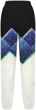 Teen Girl Geometry Print Loose Joggers Pants