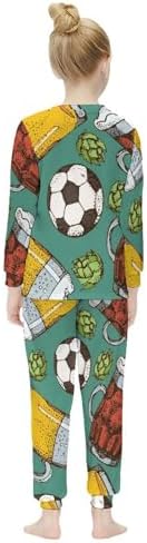 MEIKKO Girls Beer Pattern Thermal Bottoms