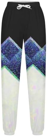 Teen Girl Geometry Print Loose Joggers Pants