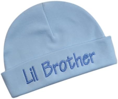 Funny Girl Designs Little Brother Treasured Baby Boy Keepsake Hat