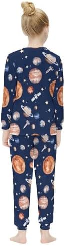 Colorful Planets Girls Thermal Long Johns Set