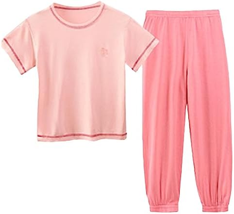 Summer Baby Boys Girls Outfit Set Necks Pants Soft and Warm