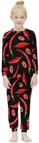 Girls Thermal Underwear Set Nutcracker Christmas Pattern Long Johns Lined Base Layer