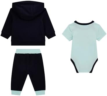 GUESS Baby Boys Set Organic Cotton Eco Long Sleeve Hooded Top Bodysuit Set