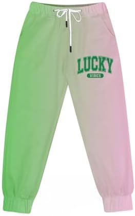 St Patricks Day Kids High-Waisted Sweatpants with Pockets