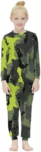 MEIKKO Girls Thermal Underwear Set Long Johns Lined Base Layer Top Bottom