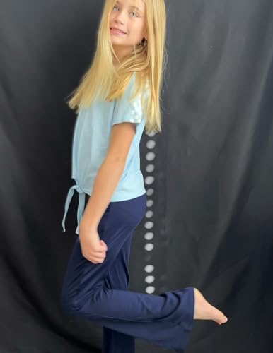 Zaclotre Girls High Waisted Flare Leggings with Pockets
