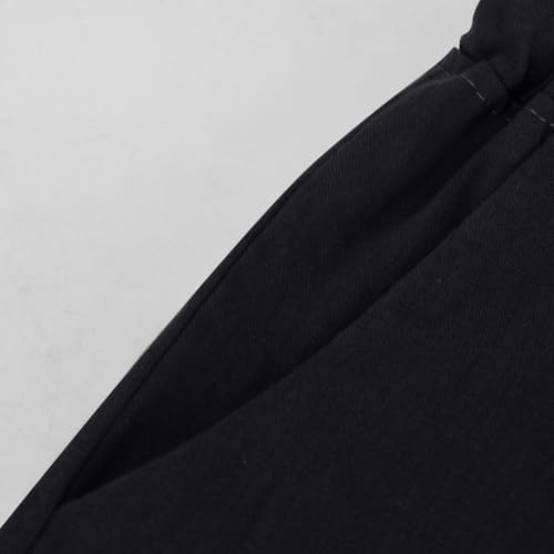 Girls Summer Wide Leg Cotton Linen Drawstring Pants