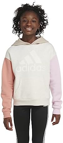 Adidas Girls Gradient Fleece Pullover Hoodie Layered for Warmness and Style