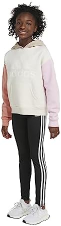 Adidas Girls Gradient Fleece Pullover Hoodie Layered for Warmness and Style