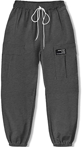 SANGTREE Girls Drawstring Cargo Jogger Pants