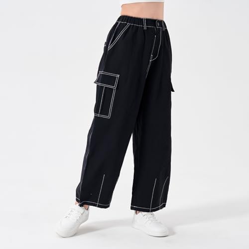 Rolanko Girls Wide Leg Cargo Pants