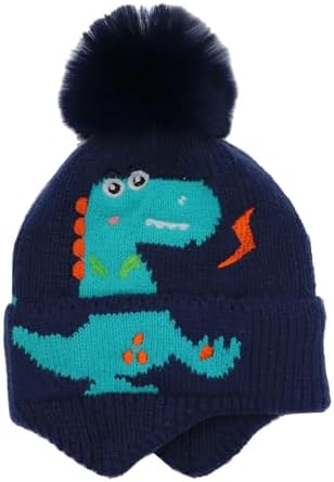 Dinosaur Winter Knit Hat for Kids Ages 2-7