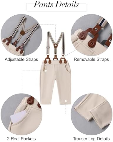 ZOEREA Baby Boy Suit - Gentleman Outfit for Newborn to 24 Months