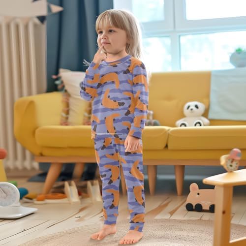 Comfortable Pajamas for Girls Soft Cotton Spandex Pjs Ages 18M-8Y