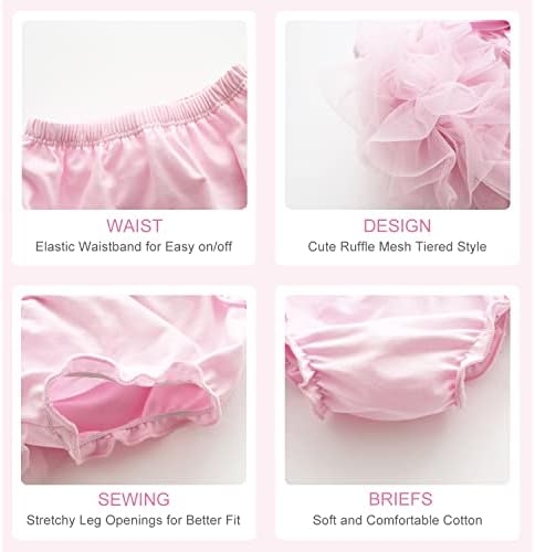 Dressy Diaper Cover for Girls - Soft Cotton Bloomers with Ruffle Design