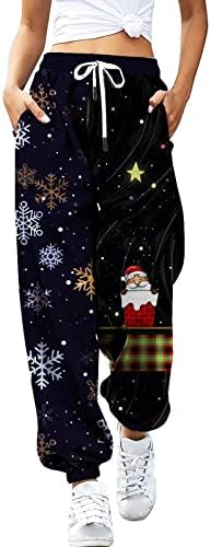 ZYXTIM Womens Comfy Christmas Printed Joggers