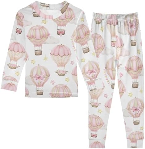 WIFIU Long Sleeve Pajama Set for Kids 18M-8Y
