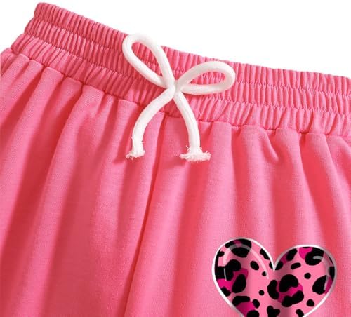Stylish Heart Graphic Print Sweater Pants Set for Toddler Girls