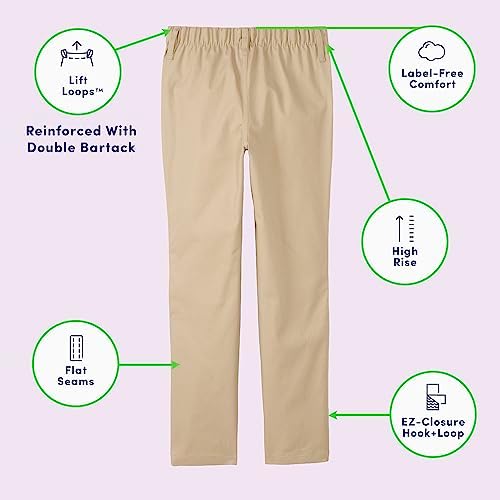 French Toast Girls Adaptive Straight Leg Stretch Twill Pant