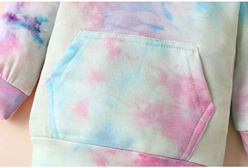 Newborn Baby Girls Tie-Dye Cotton Sweatshirt Pants Set - FallWinter Style