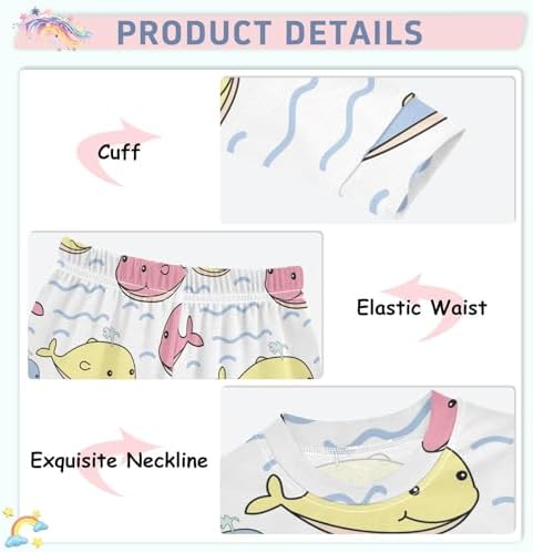 WIFIU Casual Pajama Sets for Kids Soft Cotton Sleepwear 18M-8Y