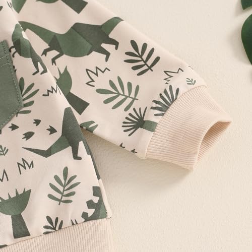 Toddler Boys Cartoon Dinosaur Outfit 2Pcs